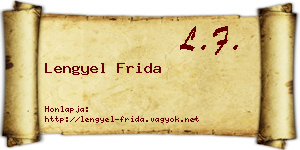 Lengyel Frida névjegykártya